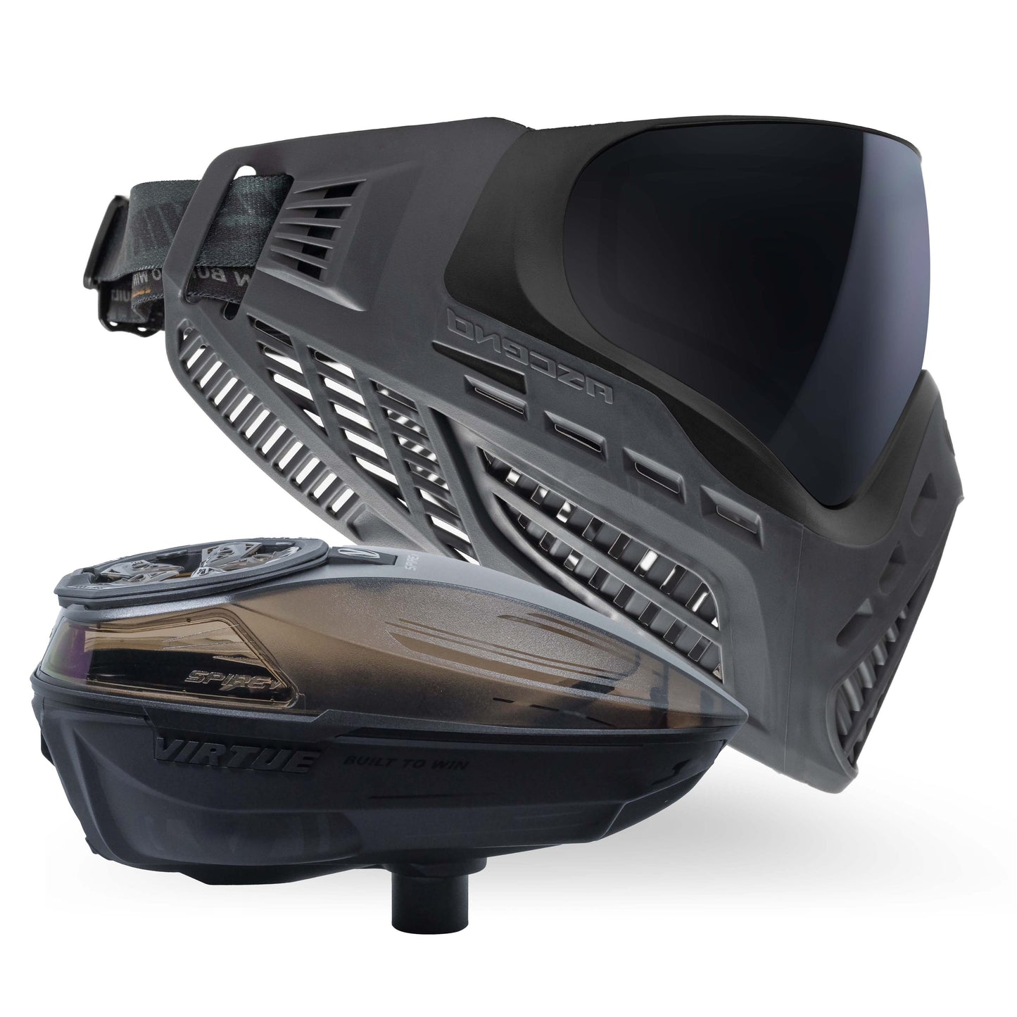 Virtue Spire V Loader - Dust Smoke Black & VIO Ascend Goggle - Stealth SE Bundle