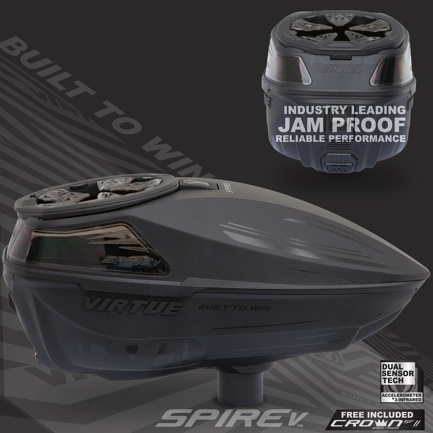 Virtue Spire V Loader - Black & VIO Ascend Goggle - Black Bundle