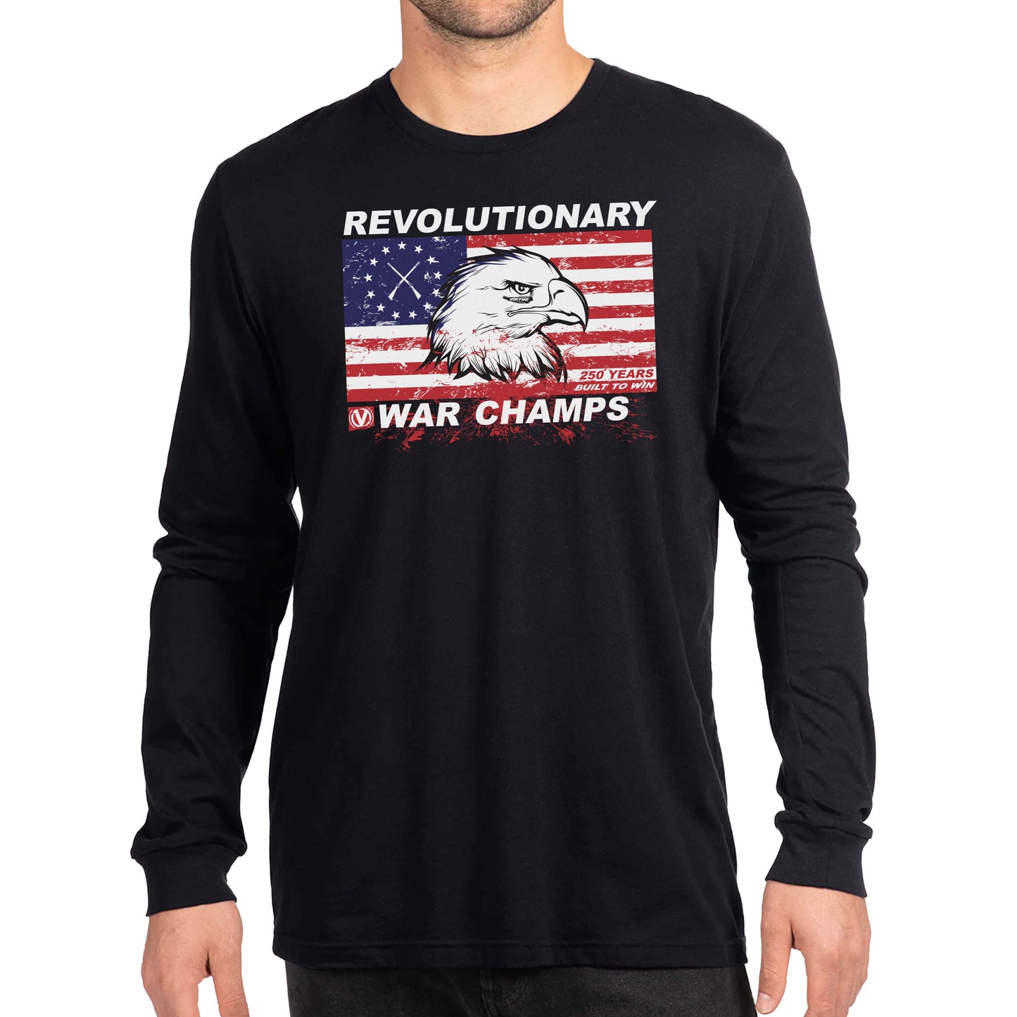Virtue 250 Years Built to Win | War Champs Long Sleeve - Black